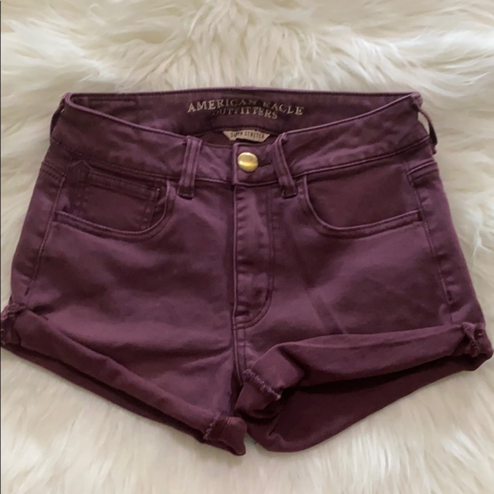 American eagle Maroon shorts